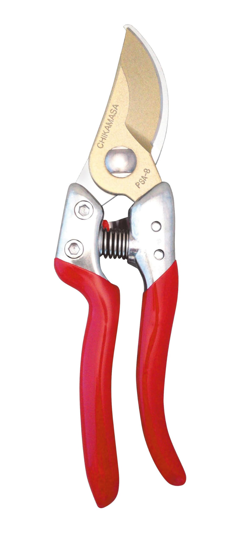 CHIKAMASA PSA-G8 Professional Sharp Pruning Shears with a Die-Cast Aluminum Handle. Fluorine coated blades, Perfect for Tree Trimming, Hand Pruning, Flower Cutting, and All Gardening Needs.