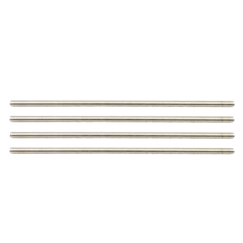 304 Stainless Steel 1/4"-20 Fully Threaded Rod, 4 Pieces 47" Length Long Threaded Rods