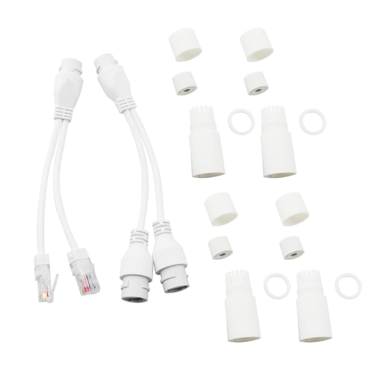 Waterproof POE Combiner Splitter Adapter Run 2 IP Cameras on 1 Cable