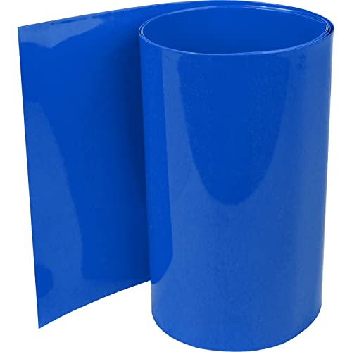 ISOLATECH PVC Heat Shrink Tubing Flat Size 250 mm (Diameter 159.2 mm) x 1 m 2:1 Blue | Without glue, sold by the meter, set for insulating 18650 batteries and batteries, blank flat size 250mm (Ø159.2 mm) 01 meters.