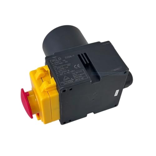 Trade-Shop Switch/Plug Combination/Motor Starter/On/Off Switch with Phase Inverter DZ08-1 230 V for Single-Phase Machines/Includes Emergency Stop Flap