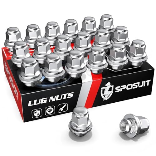 Sposuit 20Pcs M12x1.5 OEM Lug Nuts, Mag Seat, Chrome, for Lexus 20 Pack Mag Seat