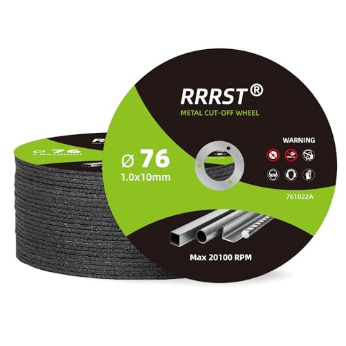 Cutting Disc 76 mm Metal Stainless Steel for Angle Grinders, Pack of 25, Extra Thin 1 mm Angle Grinder Flex Disc, Cutting Discs for Metal, Stainless Steel, Steel, Iron, Sheet Metal, Plastic, Steel Tube 76mm, 25 pieces