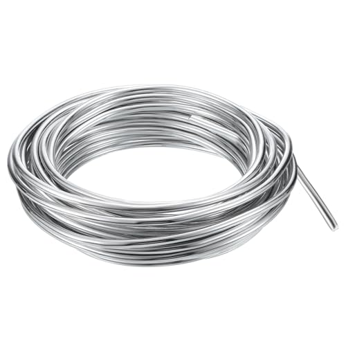 PATIKIL 6mm Bonsai Training Wire, 1 Roll Floral Wire Stems Anodized Aluminum Tree Wire 32.8 Feet Total for Gardening Branch Fixing, Silver 6mm x 10 m