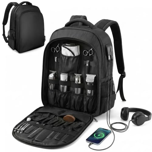 Barber Supplies Bag with USB & Headphone Port