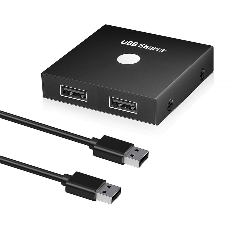 USB Switch Selector, 2 in 2 Out USB Switcher 2 Computers-Share 2 USB Devices (Mouse,Keyboard,Printer,Scanner) 2 Port USB2.0 Switchs 2 Computers,Switch 2 Mouse,Compatible with Windows, Mac, Linux