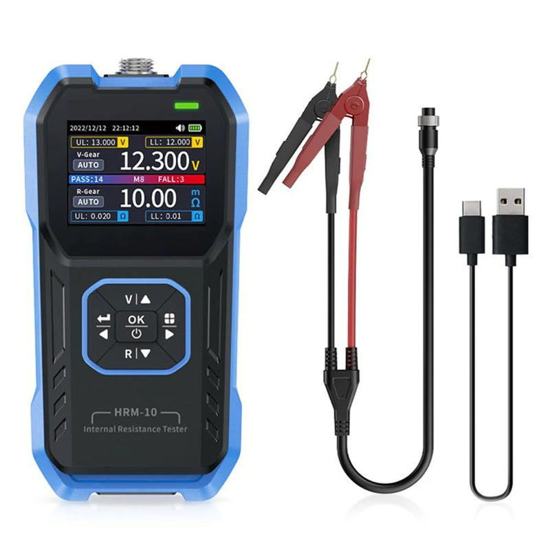 DollaTek Resistance Tester High Precision Internal Resistance Tester Lithium Battery Internal Resistance Meter 0V-±100V 0-200Ω