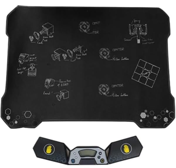 Timer with Mat for Professional Athletics, Touch Control Timer with Display, Timer for Cube Race Stack Competition a Great Gift for Boys and Girls