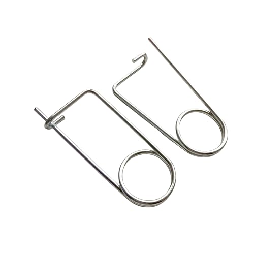 Steel Brooch Shape Open Safety pin Spring pin, Quick Lock line Lock pin Locking Fasteners for Farm Lawn Garden Hooks (0.31x6.61 in(8x168 mm)-2Pcs) 0.31x6.61 in(8x168 mm)-2Pcs