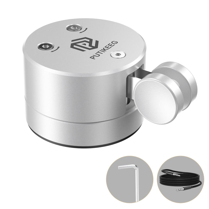Putikeeg Mini Morse Code Key - CW Dual Paddle with Magnetic Base, Magnetic Return Paddles Morse Lambic Key for Amateur Ham Radio (Silver) Silver