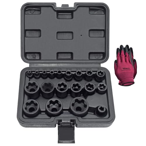 19Pcs Torx Plus Socket Set, External Torx Plus 6 Point EP Socket EP4 - EP32 Black Case 19 PCS - EP Socket