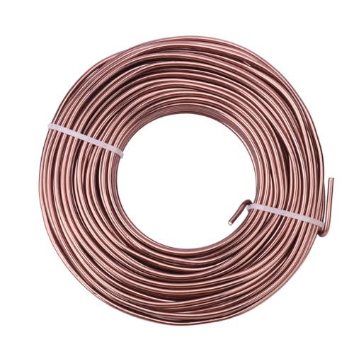 98 Feet Brown Anodized Aluminum Bonsai Training Wire, 4.0mm Anodized Aluminum Wire, 98 Feet Bonsai Plant Wire, Professional Grade Bonsai Training Wire for Crafts, Sculpting, Home Decoration 1 Roll (4.0 mm, 98 ft total) Brown Aluminum