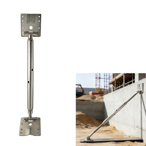 Adjustable Wall Brace，Concrete Turnbuckle Form Aligner，Secure Column & Wall Form Support，Kick Brace for Concrete Forms， Fast Bracing & Alignment，Ends Swivel 180 Degrees (14" - 25" Length)