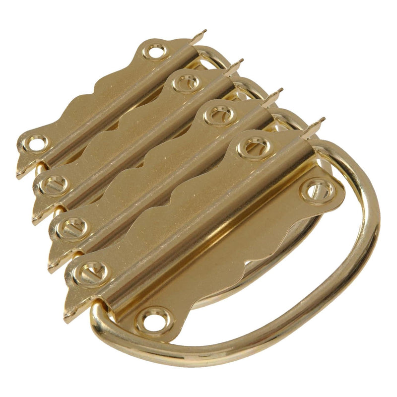 Hardware Essentials Chest Handle 3-1/2" Brass -8 Pack 852409 3-1/2 Inch (Pack of 4)
