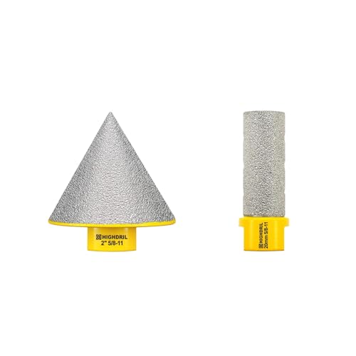HIGHDRIL Diamond Beveling Chamfer Bits 2" x 5/8"-11 Thread for Existing Hole Trimming Finishing Cleaning Enlarging Marble Porcelain Tiles Granite