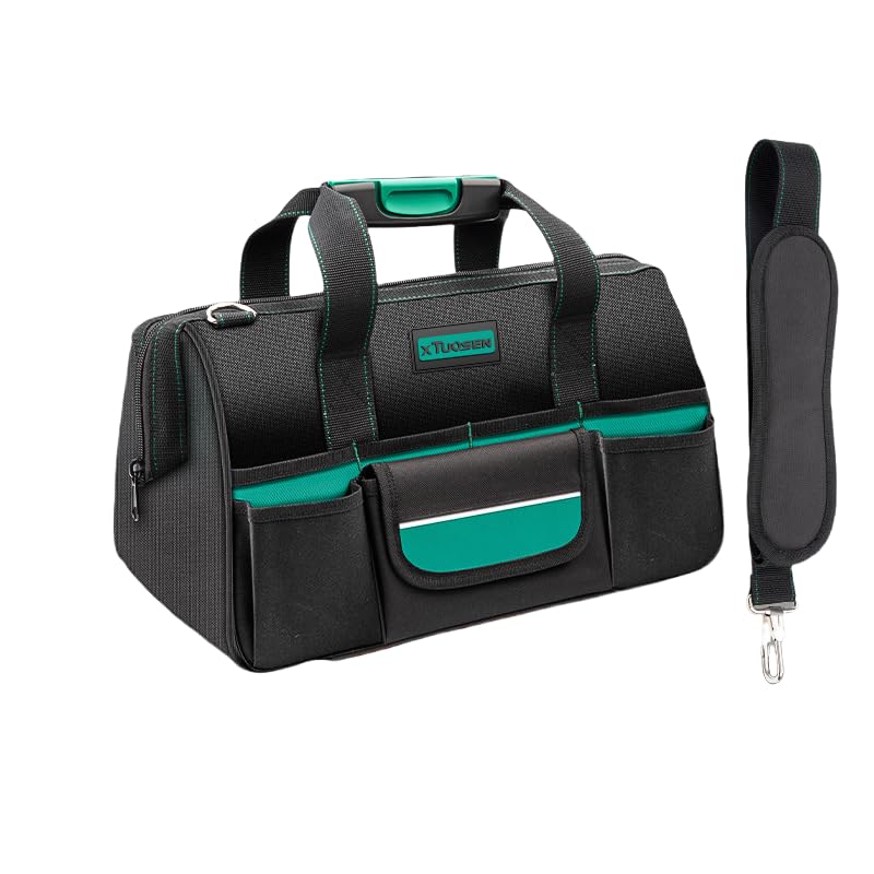 Tool Bag Heavy Duty 15-Inch 8 Pockets Waterproof Wide Mouth