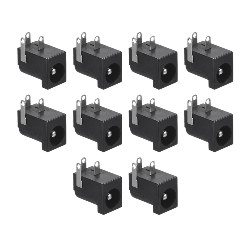 5-Pack 3 Pin DC-005 Power Jack 5.5 x 2.5mm PCB Mount Female Nickel Plating Process for Media Player/Laptop Socket Jack Plug Female Socket Connector
