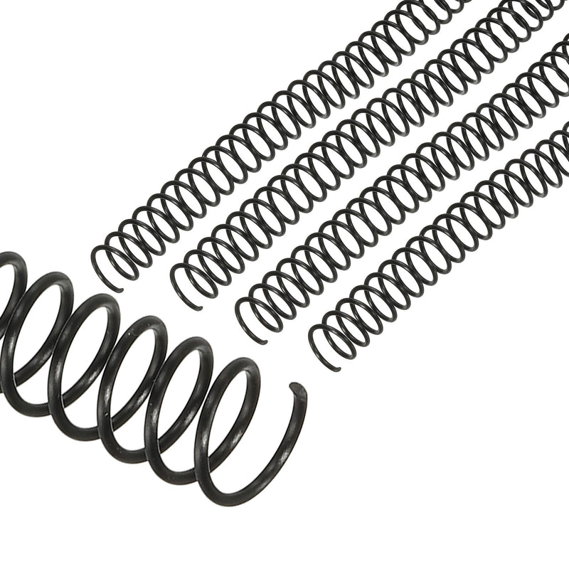 PATIKIL 16mm(5/8") Plastic Spiral Binding Coils, 50 Pcs Binding Spirals 140 Sheet Capacity 3:1 Pitch Binding Spirals for Binding Paper Sheets, Black 16mm(5/8")