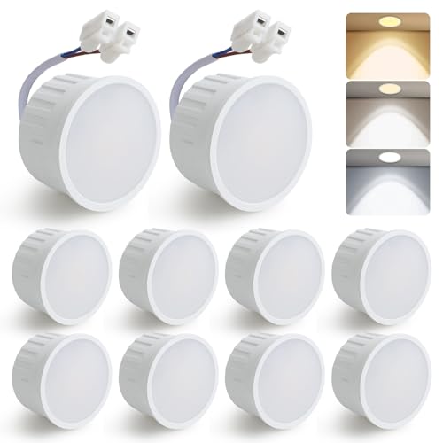 HCFEI LED Module Ultra Flat Diameter 50 x 24 mm for Recessed Spotlights, 5 W, 450 lm, 110° 230 V, Warm White, Natural White, Cool White, Replaces GU10 MR16 Bulbs, Dimmable, Flicker-Free IP44