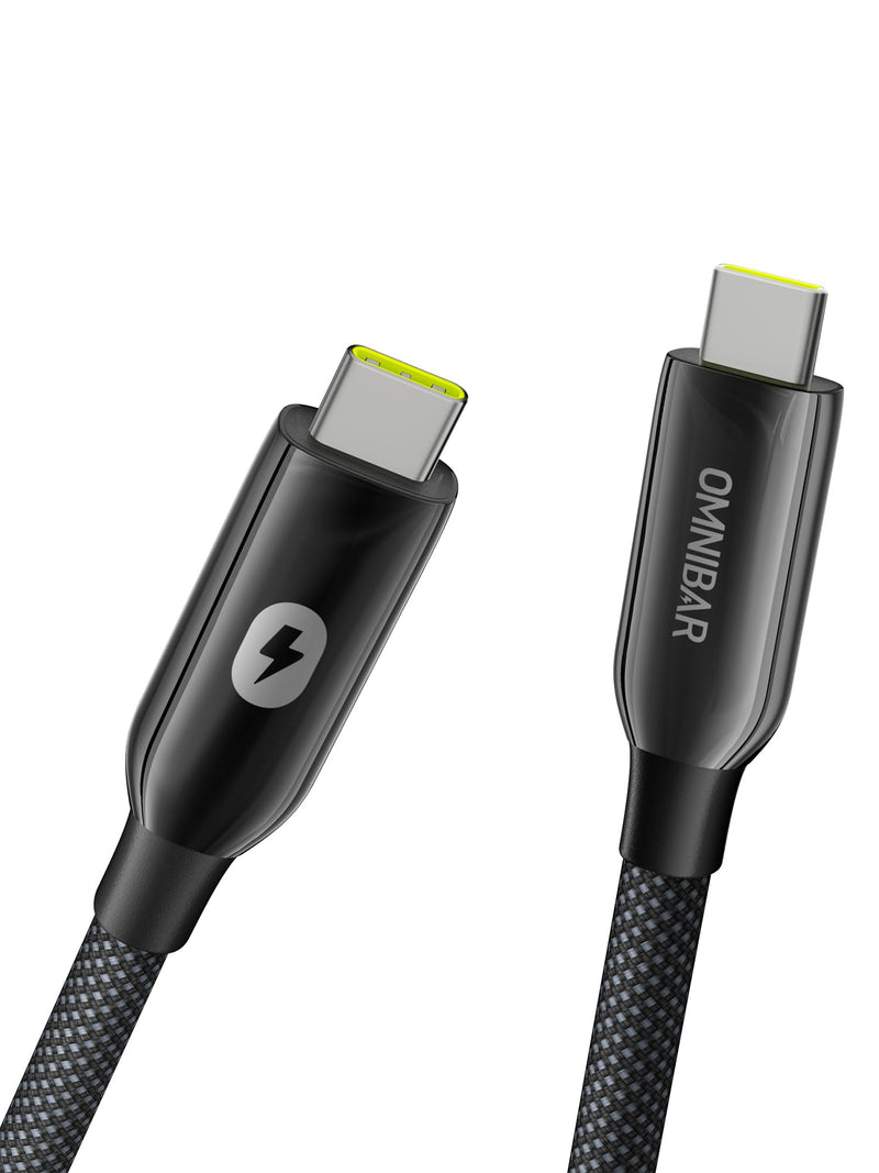 240W USB C to USB C Cable, USB 4 Data Cable, 40Gbps Data Sync, 8K HD Display, USB-IF Certified, Thunderbolt 4/3 Compatible, for iPhone 16/15, Macbook, Monitor, SSD, Hub, Docking (3FT, Braided) C to C 40Gbps Black