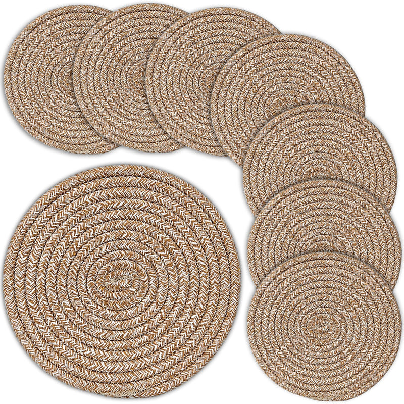 Pot Holders Trivets Set,Potholders for Kitchens, 100% Pure Cotton Thread Weave Trivets for Hot Dishes/Pot/Bowl/Teapot/Hot Pot Holders (24 cm, 8pack) 24 cm 8 Pack