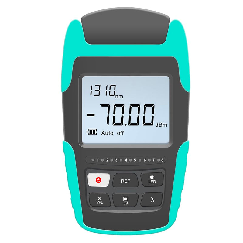 TM530 4 in 1 Optical Power Meter with VFL RJ45 LED Light Optical Power Meter Lwl Optical Power Meter with Visual Troubleshooting Power Supply via Rechargeable Battery