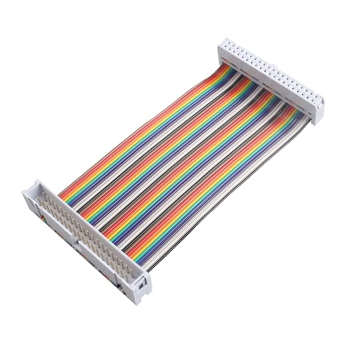 ZDE 40-Pin GPIO Rainbow Ribbon Cable Computer Accessories 10 cm Compatible with Raspberry Pi 5 4B 3 2 Model B B+ (Male to Female) 10cm Male to Female