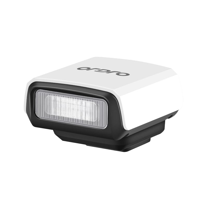 ORDRO FL-10 Mini Camera Flash Camera Flash Speedlite for Fuji/Sony/Nikon/Canon, Digital Film Cameras, Portable Mini hot Shoe Flashlight for DSLR Cameras (White)