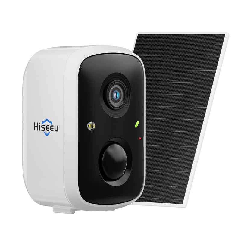 Hiseeu Security Cameras Wireless Outdoor, WiFi Pro 5G/2.4G Cameras for Home Security, Solar Powered, Motion Detection, 2-Way Talk, Color Night Vision, Compatible with Alexa, 64G SD Card Storage One Cam