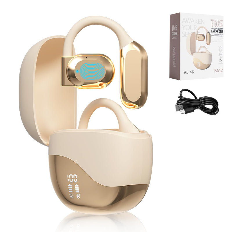 AI Real Time Language Translator Earbuds 2025 New Open Ear AI Translation Earbuds Translation Pods Translator Earbuds for Android iOS,144 Languages Translator Pods for iOS & Android (White) White