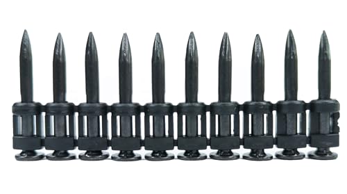 1" Collated Concrete Nails, .115" Shank Black Drive Pins,1000pcs/pack 100 1"