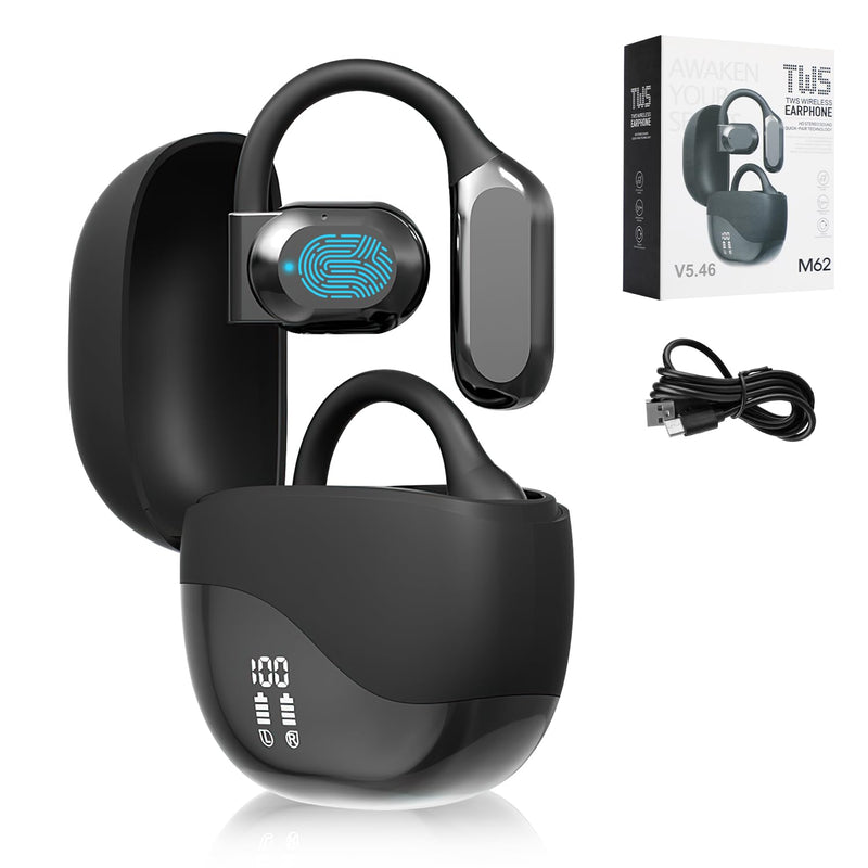 Real Time Language Translator Earbuds,Open Ear AI Translation Earbuds, 144 Languages Translator Bluetooth Earbuds, Translation Pods, Languages Translator Earbuds for iOS and Android (Black) Black
