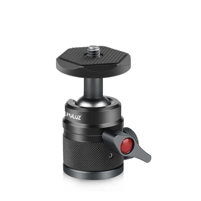 PULUZ Ball Head Adapter for Tripods 360 Panorama Metal Ball Joint for Monopod with Quick-Release System 1/4" Screw Knob Lock and 90° Vertical Angle Support Camera Accessories