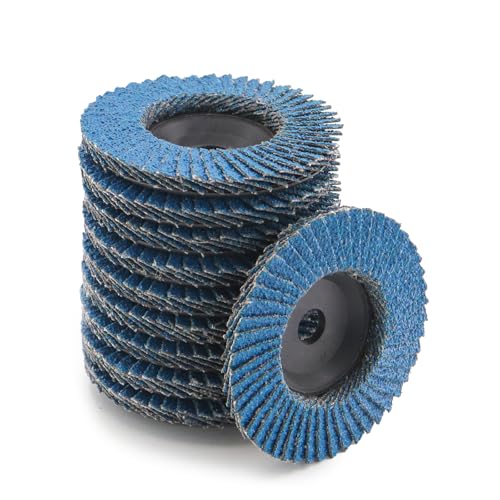 Pack of 10 Serrated Discs, Diameter 76 mm, Grinding Disc Grit 40, Sanding Discs for Angle Grinders, Lamellar Discs, Abrasive Mop Disc, Grinding Disc for Metal, Wood 40 grit 10.0