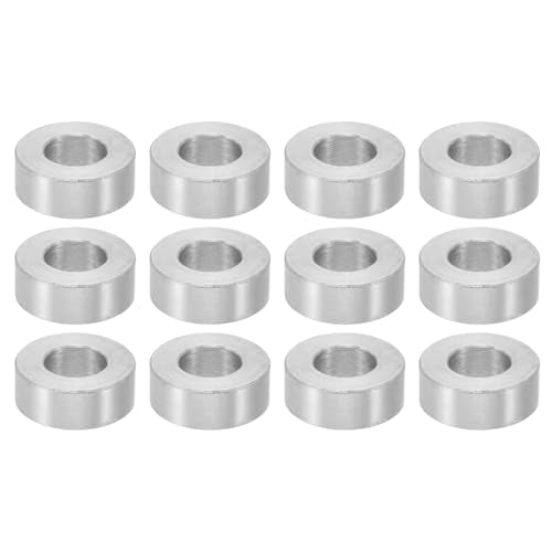 PATIKIL M8 Aluminum Spacers 12pcs Metal Spacers 5/16" ID 5/8" ID 1/4" L 5/16" ID x 5/8" ID x 1/4" L