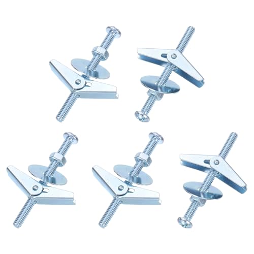 uxcell Toggle Bolt Wing Nut Assortment Kit, 30 Sets 1/4x3 Inch Butterfly Toggle Anchors with Wing Nuts, Hex Nuts, Washers, Hollow Drywall Anchors 1/4x3Inch