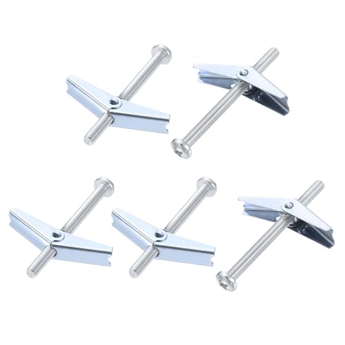 uxcell M8 x 100mm Male Thread Spring Loaded Hollow Wall Round Head Toggle Bolt 20pcs 20