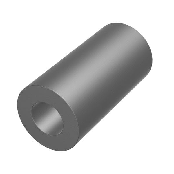 Steel Spacer 1" OD x 1/2" ID, Round Spacer Unthreaded Standoff Bushing Plain Finish, Fits Screws, Bolts 1/2" or M12, Metal Spacers Online (2" Length, 5 Pack) 2" Length
