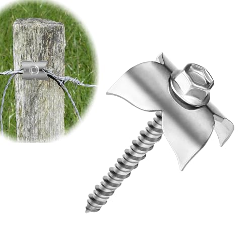 Reusable Wire Fence Staples 1.7in 100PCS, 304 Stainless Nails for Wood SS1.9IN*100PCS