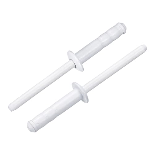 uxcell 50Pcs 3/16" x3/4" Aluminum Blind Rivets, Dome Head Multi Grip Aluminum Steel Mandrel Rivets Fasteners for Metal, Furniture, Automotive, White 3/16"x3/4" 50