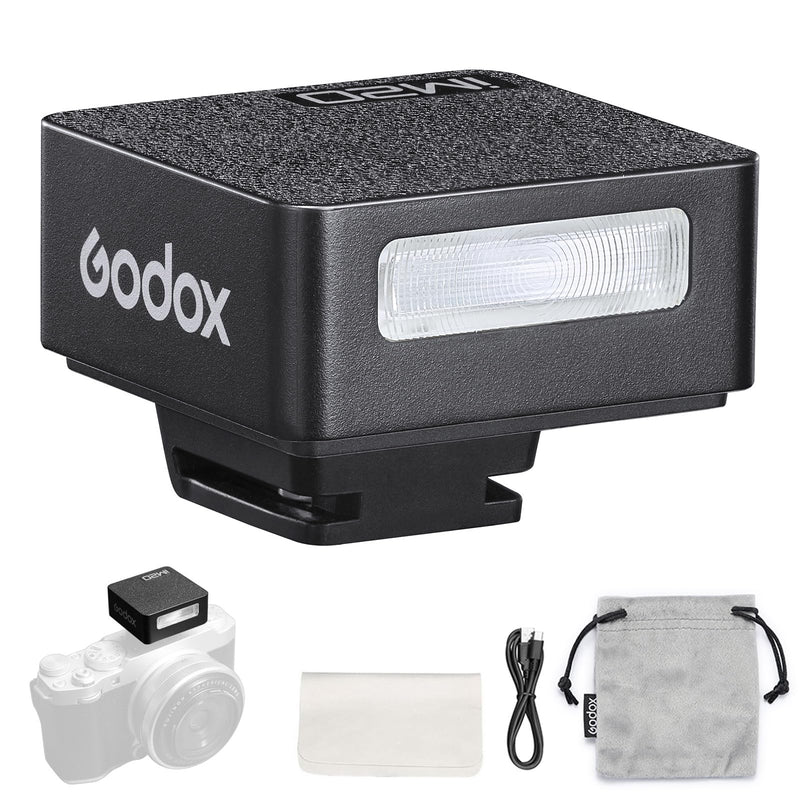 Godox iM20 Mini Flash, USB C Charging Built-in Battery with 5 Levels Flash Power for Canon/Sony/Fujifilm/Nikon/Panasonic/Olympus, Godox Flash, for Sony ZV1 Flash, Camera Flash