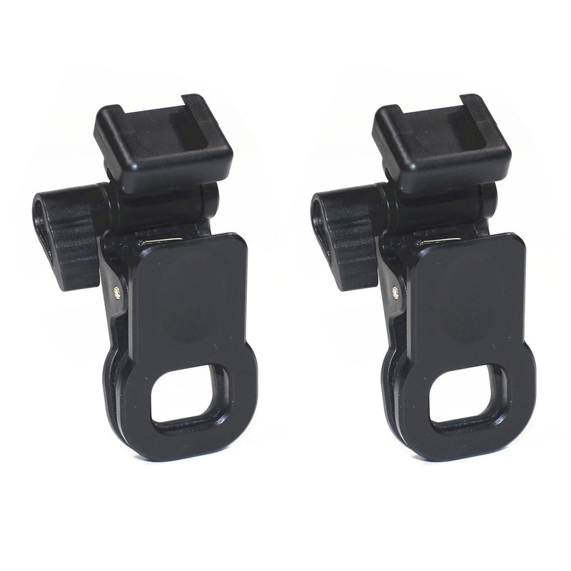 2 Pack LED Video Light Clips Holder with Cold Shoe Mount Portable Photography Lighting Clip on Clamp for Magnetic RGB Camera Lights Panel Rechargeable Soft Light Vlogging Tablet Laptop Display