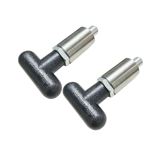 Handle Spring-Loaded Pull pins, Steel Spring plungers/Dowel pins, Handle Pull Rod knobs, Screw Locks with Platform (T-Handle 1/4in-2Pcs) T-handle 1/4in-2Pcs