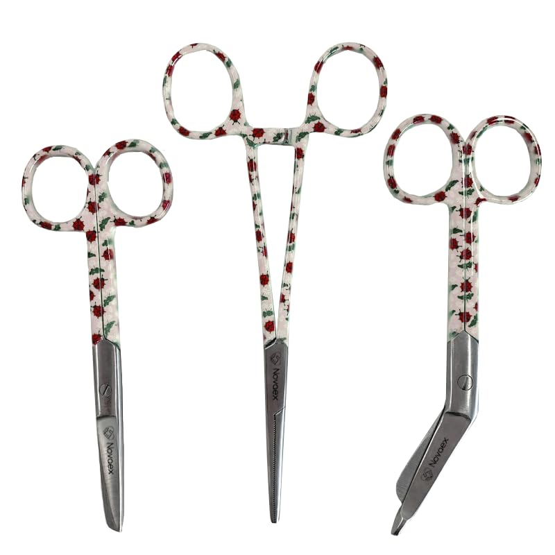 Nurse Scissors Set "White Ladybird" - Bandage Scissors - Nurse Scissors Set - Nurse Scissors - First Aid Scissors - Care Gift - Nursing Scissors - Bandage Scissors