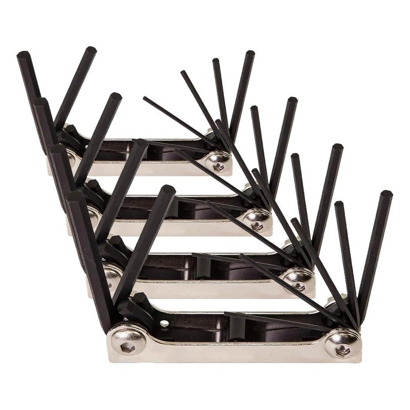 Klein Tools 70582 Folding Hex Key Set, 7-Key, Metric Sizes (Pack of 4) 7-Key Metric (Pack of 4)