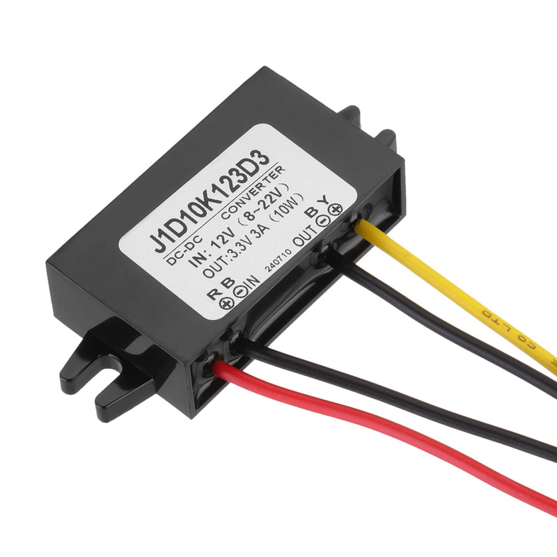 QUARKZMAN DC 12V to DC 3.3V Voltage Converter 3A 10W Step-Down Converter | Voltage Reducer IP67 Waterproof Transformer Power Supply Module Power Adapter for Car Truck Solar System