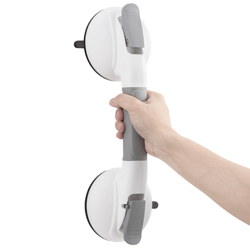 TAILI Grab Bars for Bathtubs and Showers, Shower Handles for Elderly Suction,Maximum 330lbs,Shower Grab Bar with Upgraded Rubber Suction Cups,Safety Grip for Senior, No Drilling Removable,Grey 1 Pack Gray