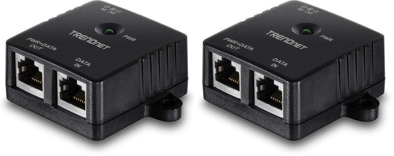 TRENDnet Gigabit Power Over Ethernet Injector, Full Duplex Gigabit Speeds, 1 x Gigabit Ethernet Port, 1 x PoE Gigabit Ethernet Port, Network Devices Up to 100M (328 ft), 15.4W, Black, TPE-113GI