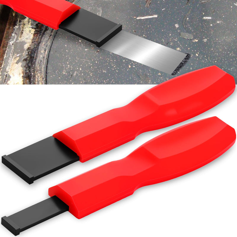 Carbide Scraper, Enduring Carbide Gasket Scraper for Metal and Automotive, 1-1/4 Inch and 5/8 Inch Carbide Scraper Set for Gasket Rust Carbon