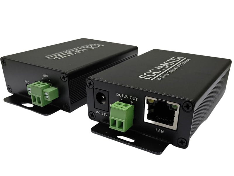 IP Extender Over Coax Kit,UTP to 10/100Base-TX Port Ethernet Extender Set Over Coaxial Cable (EoC) for IP Security CCTV Cameras,Up to 1640FT (U500)